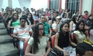 publico da palestra com janderson santos