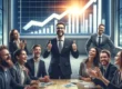 dall·e 2024 11 29 14.38.56 uma imagem de uma equipe de vendas moderna em um escritório corporativo, com rostos alegres e postura confiante, simbolizando alta performance. no cen