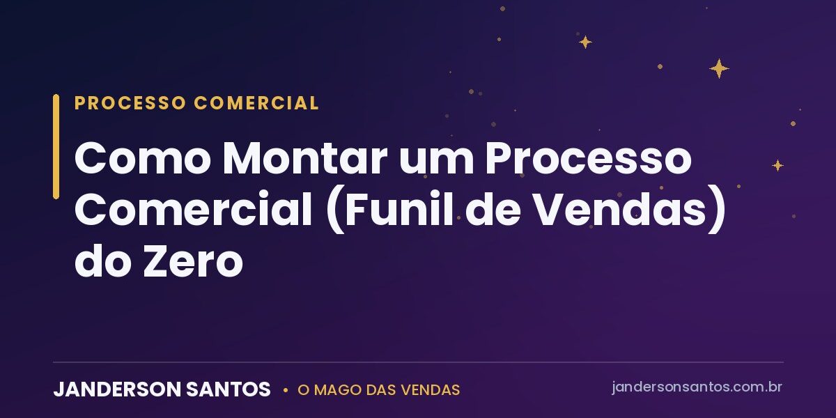 Como montar um processo comercial e funil de vendas - Janderson Santos, o Mago das Vendas